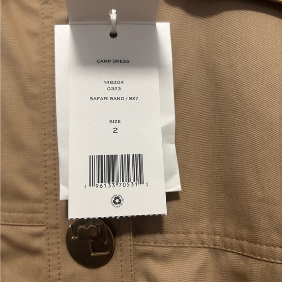 Tory Burch Camp Dress in Khaki - Size 2- NWT - Picture 8 of 8